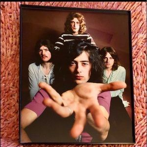LED ZEPPELIN 8X10 FRAMED PHOTO 1969 RARE VINTAGE….check out how young they are!!